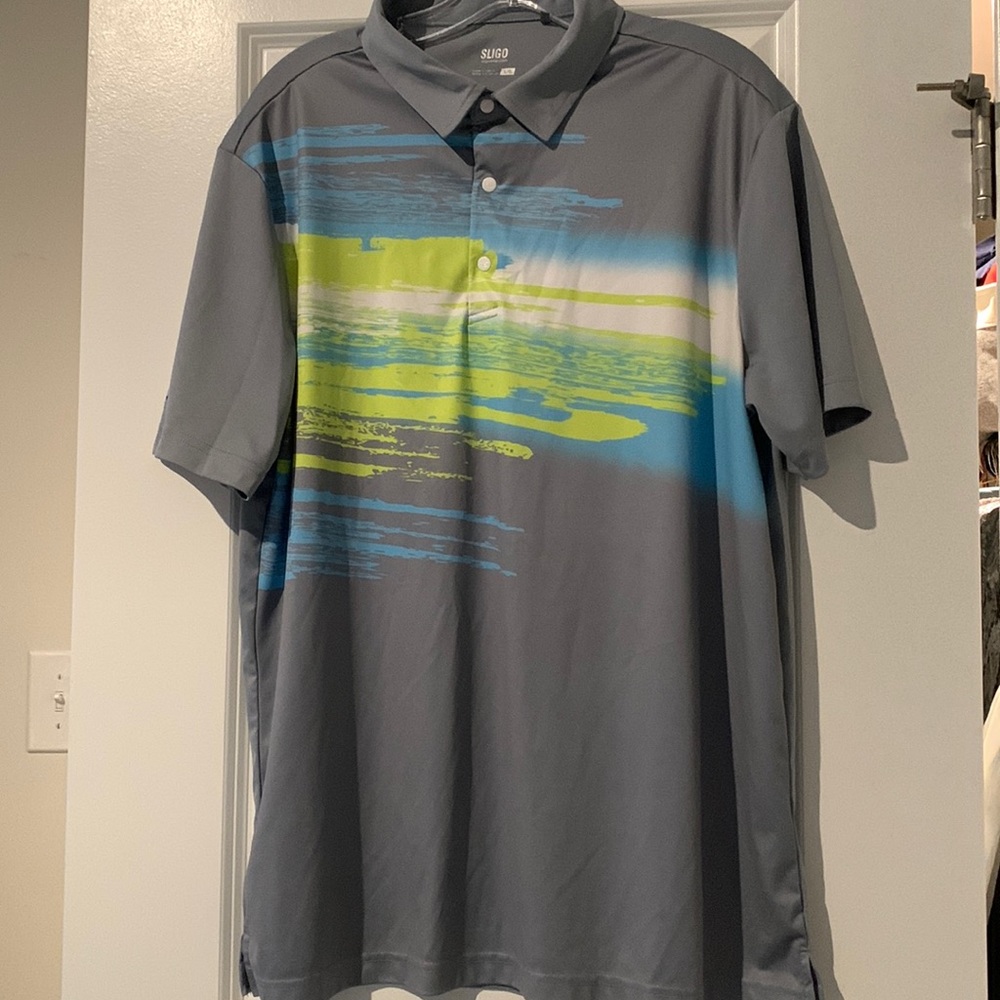 Mens size large Sligo grey polo shirt